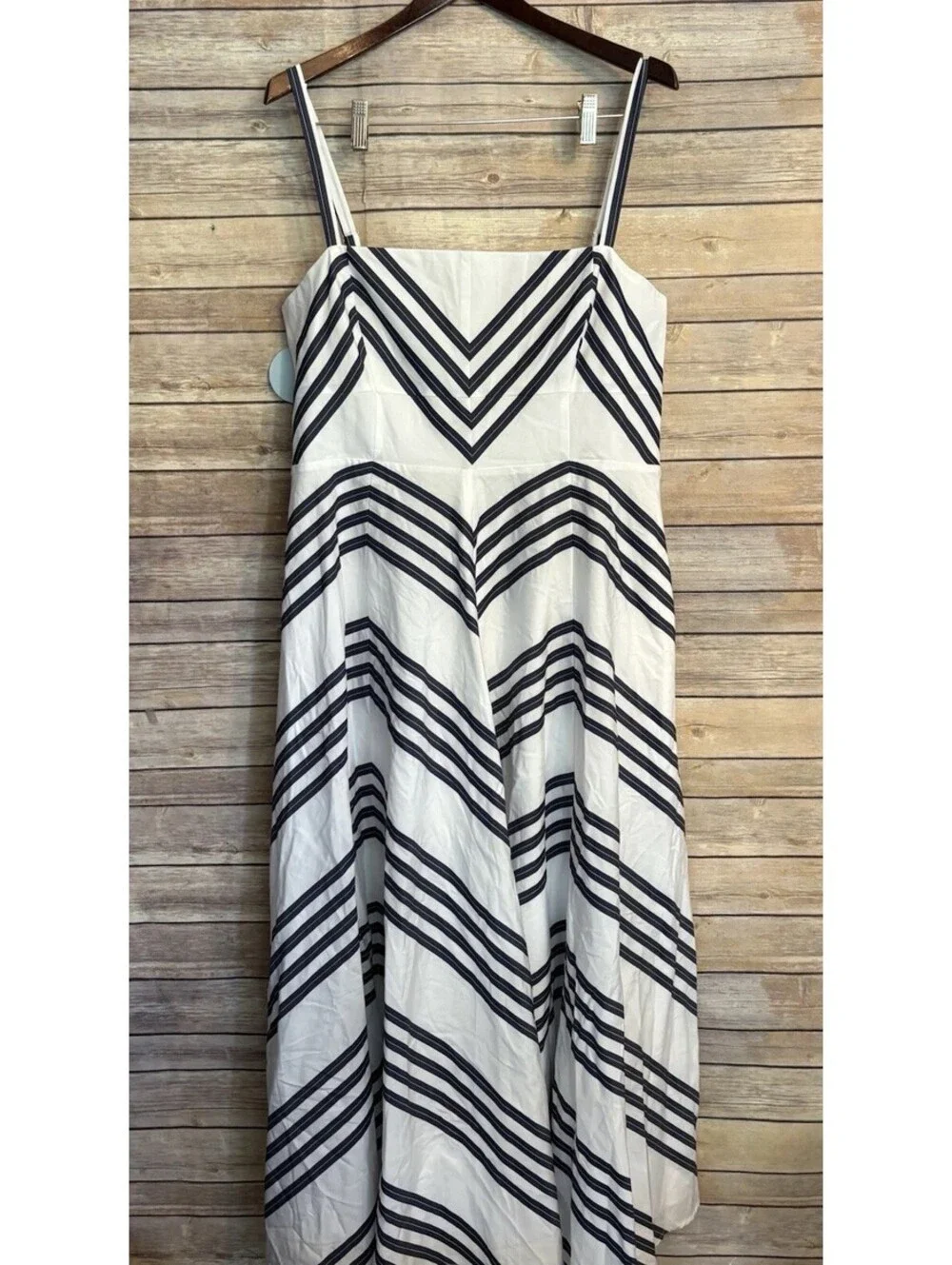 HILL HOUSE HOME NWT The Margot Dress Size XL  Stripe Navy Blue White